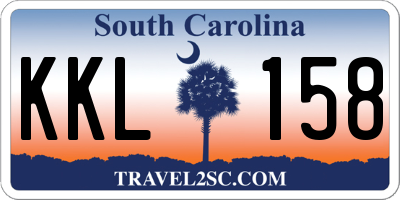 SC license plate KKL158