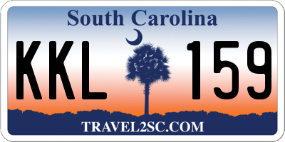 SC license plate KKL159