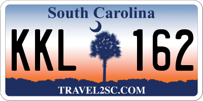 SC license plate KKL162