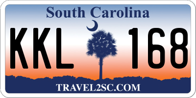 SC license plate KKL168