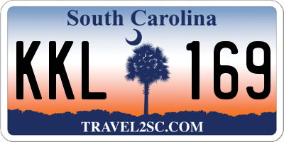 SC license plate KKL169