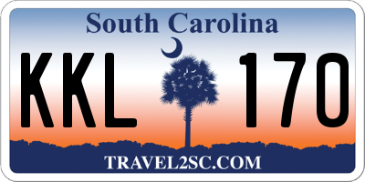 SC license plate KKL170