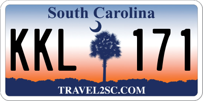 SC license plate KKL171