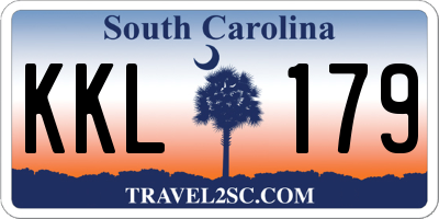 SC license plate KKL179