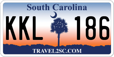 SC license plate KKL186