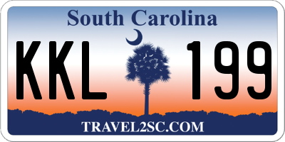 SC license plate KKL199