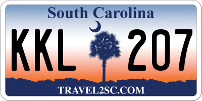 SC license plate KKL207