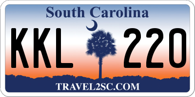SC license plate KKL220
