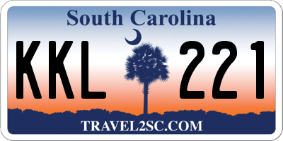 SC license plate KKL221