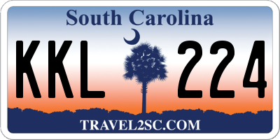 SC license plate KKL224