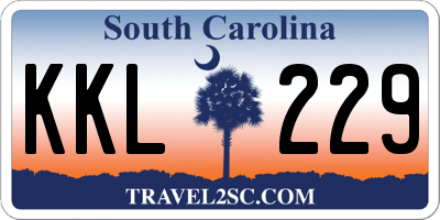 SC license plate KKL229