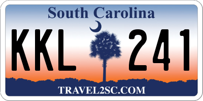 SC license plate KKL241
