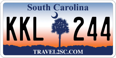 SC license plate KKL244