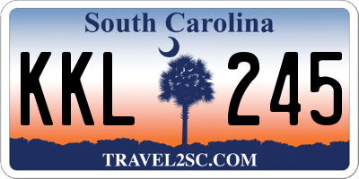 SC license plate KKL245