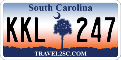 SC license plate KKL247