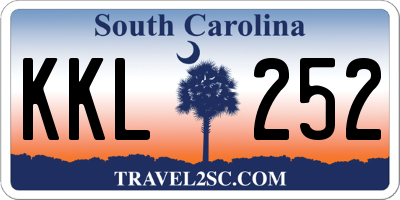 SC license plate KKL252