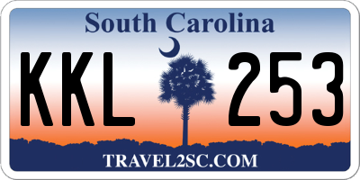 SC license plate KKL253