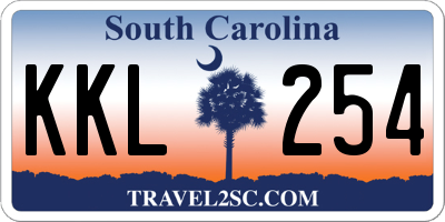 SC license plate KKL254
