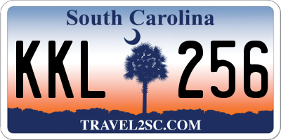 SC license plate KKL256