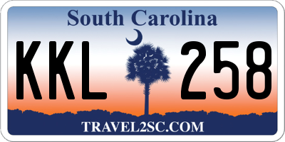 SC license plate KKL258
