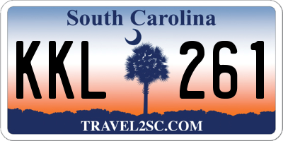 SC license plate KKL261