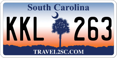 SC license plate KKL263