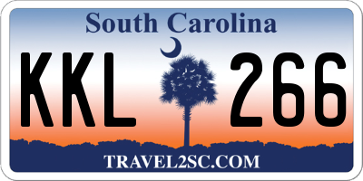 SC license plate KKL266