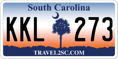 SC license plate KKL273