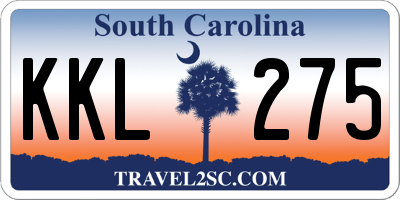 SC license plate KKL275