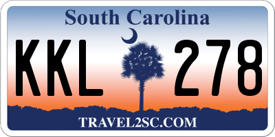 SC license plate KKL278