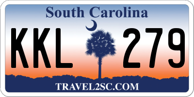 SC license plate KKL279