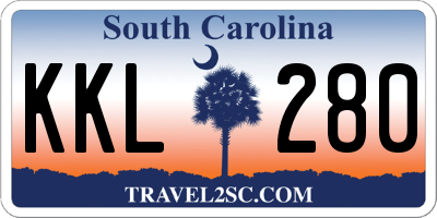 SC license plate KKL280