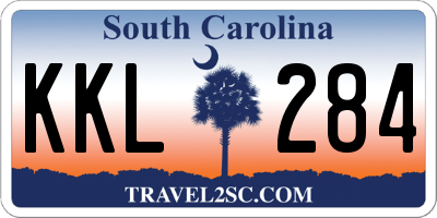 SC license plate KKL284