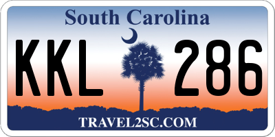 SC license plate KKL286