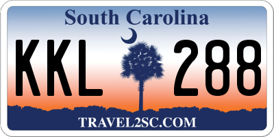 SC license plate KKL288