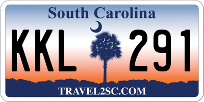 SC license plate KKL291