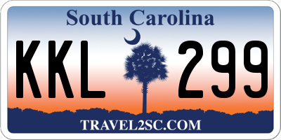 SC license plate KKL299
