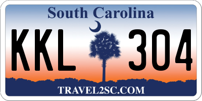SC license plate KKL304