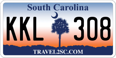 SC license plate KKL308