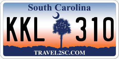 SC license plate KKL310