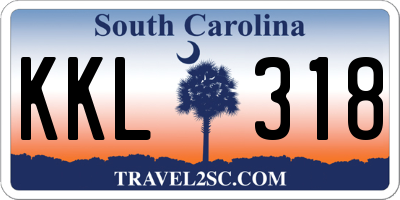 SC license plate KKL318