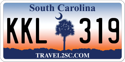SC license plate KKL319