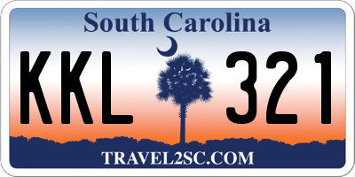 SC license plate KKL321