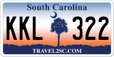 SC license plate KKL322