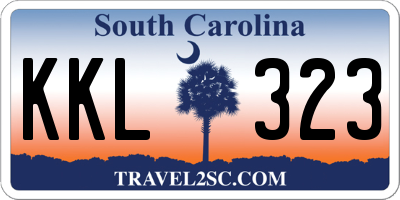 SC license plate KKL323
