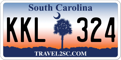 SC license plate KKL324