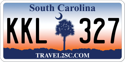 SC license plate KKL327