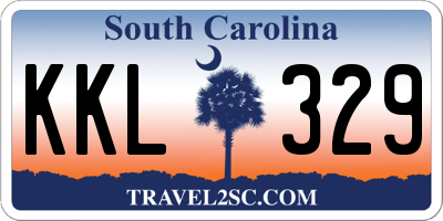 SC license plate KKL329