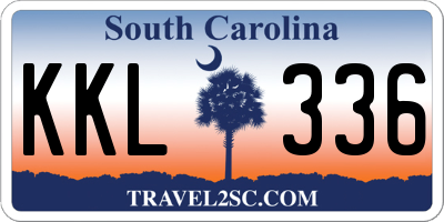 SC license plate KKL336