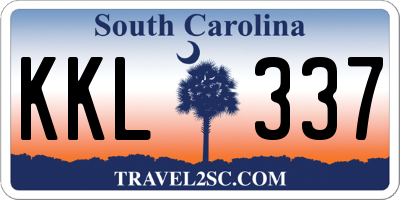 SC license plate KKL337